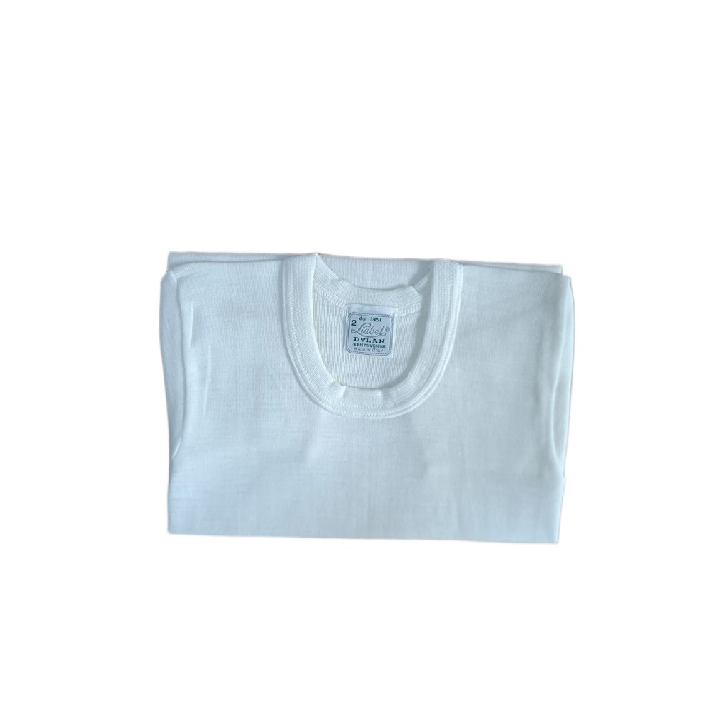 Maglia intima bambino Liabel lana 80 bianco Girocollo MM