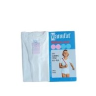 Maglia intima bambino Manufat lana cotone bianco Girocollo MM
