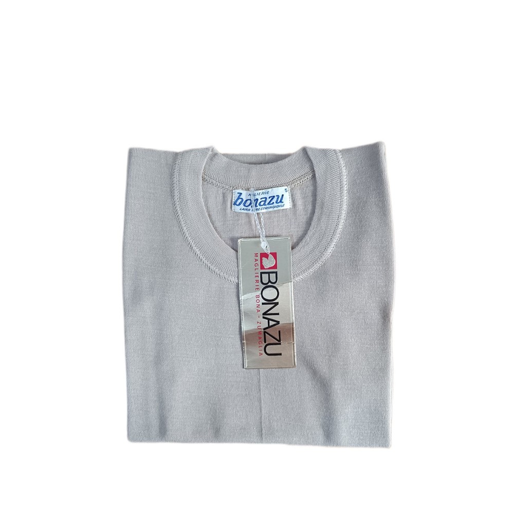 Maglia intima bambino Bonazu mista lana cammello Girocollo MM