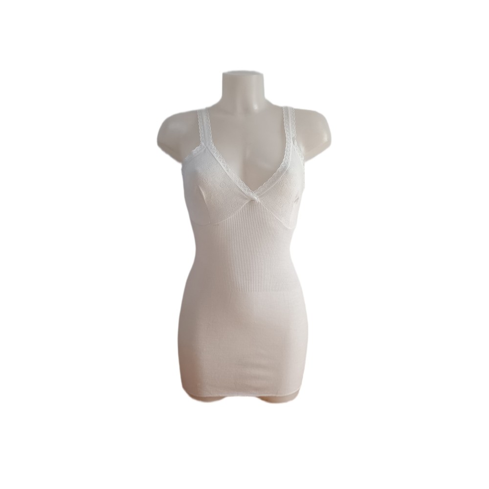 Canottiera Donna Mista lana Spalla stretta Alpina Classica con forme
