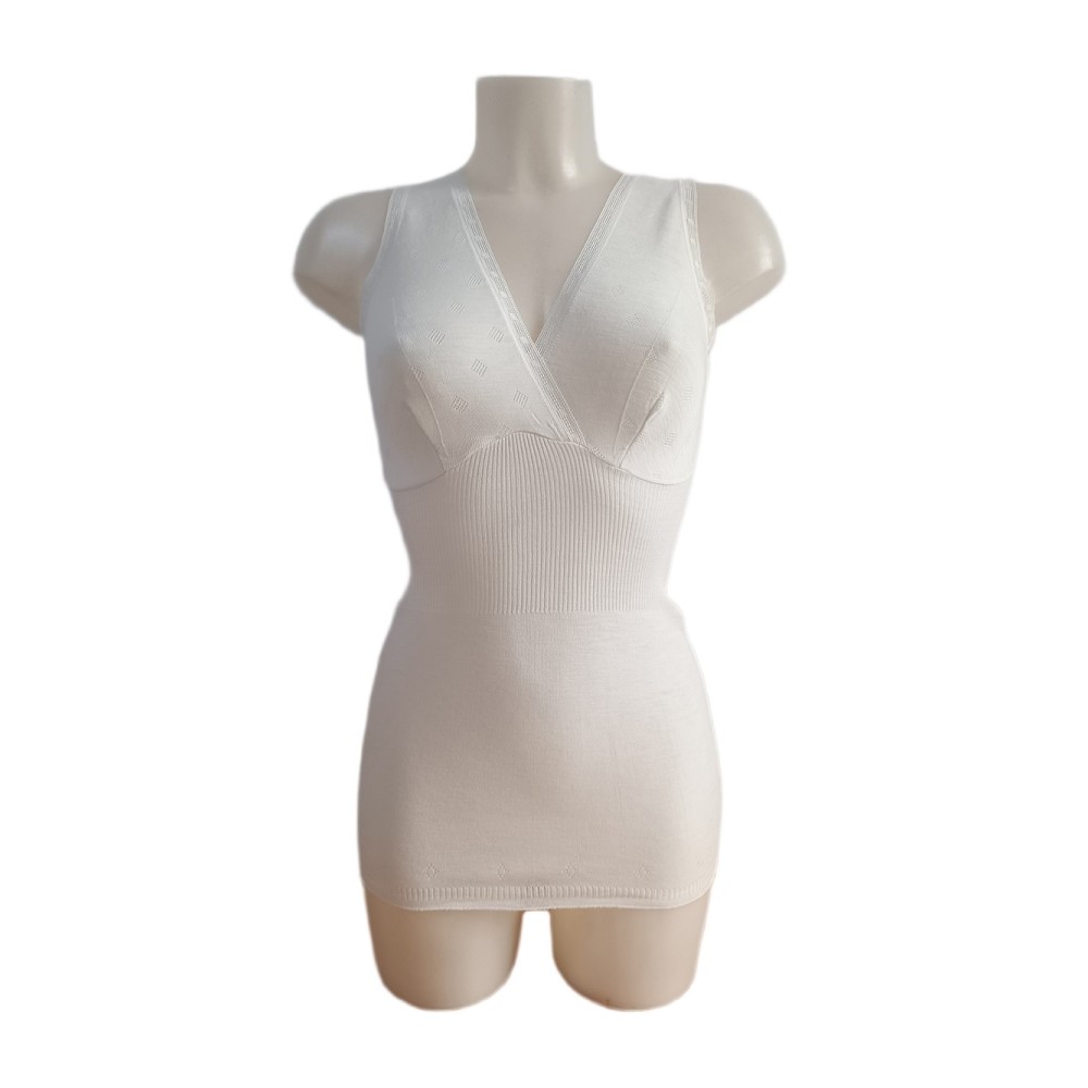 Canottiera Donna Lana 80 Spalla larga Liabel Classica con forme