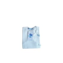 Giubbettino intimo neonati Papavero Blu lana cotone maniche lunghe collo a V