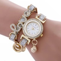 Fan pie da Orologio Donna Al quarzo Analogico Tessuto dorato Adelasia Oro